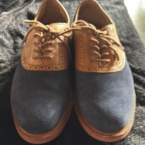 Polo by Ralph Lauren Blue and Tan Oxford Shoes